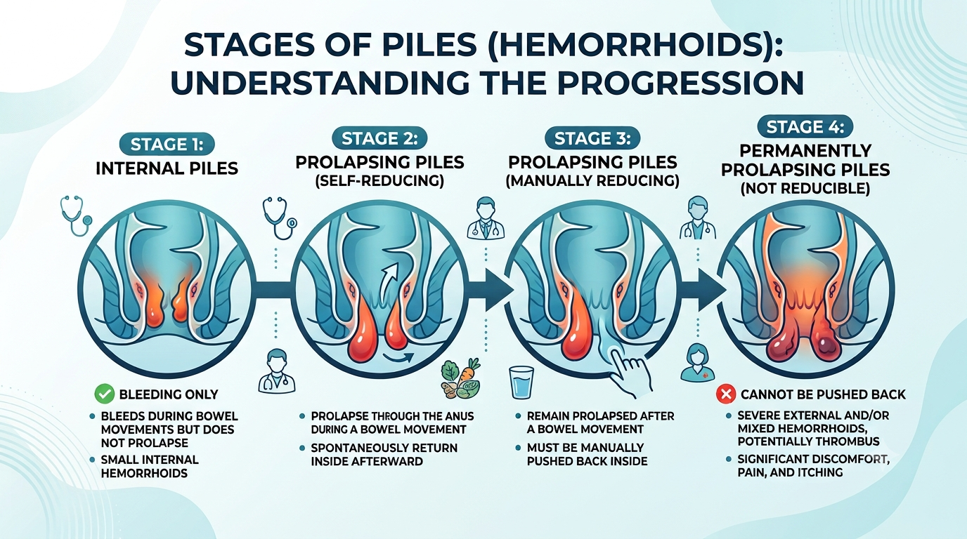 Stages of Piles by Dr. Avinash Vagha